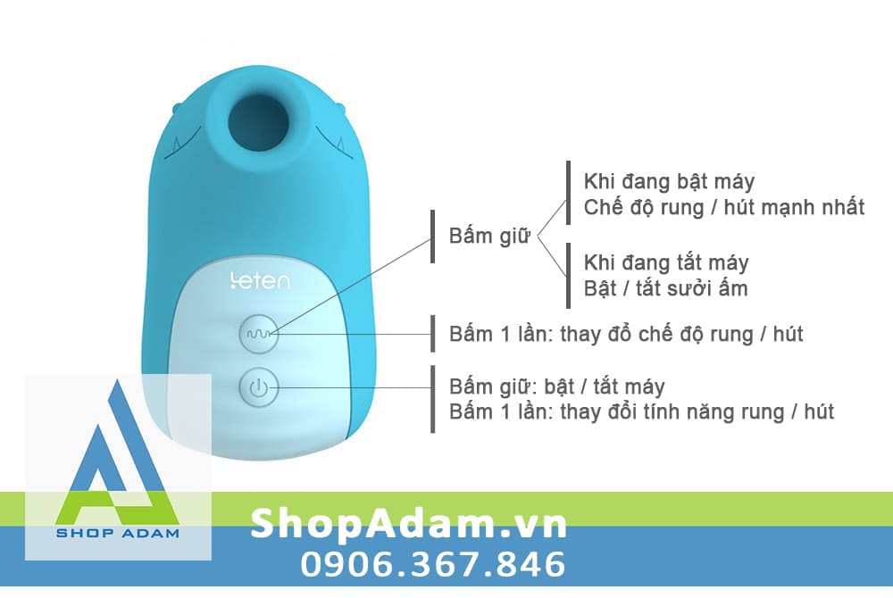 Leten Sucking Massager máy rung hút âm vật sạc không dây