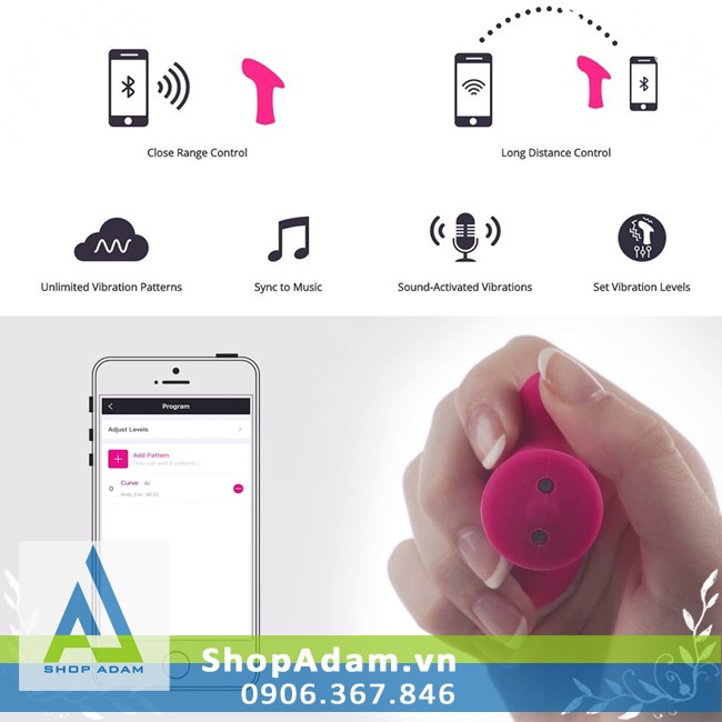 Lovense Ambi mini cao cấp cho nữ điều khiển từ xa qua điện thoại tiện lợi