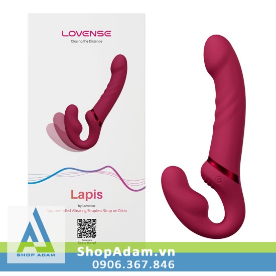 Lovense Lapis cu giả rung 2 đầu cho les kết nối App điện thoại