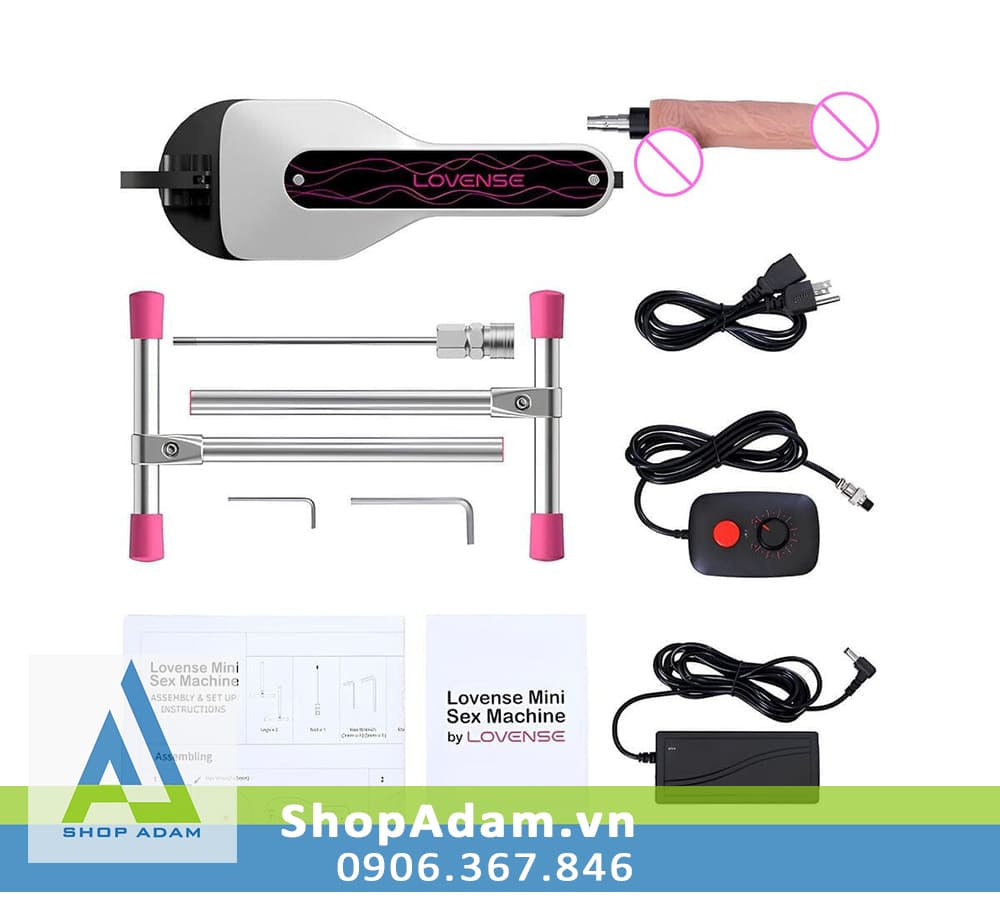 Lovense Mini Sex Machine và các phụ kiện đi kèm