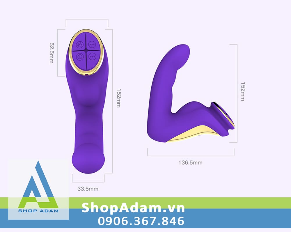 Máy massage điểm G và hậu môn có sưởi ấm Leten Finger Vibrator