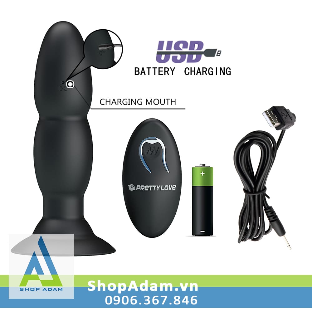 Máy massage hậu môn điều khiển từ xa có bi chạy Pretty Love Beaded Máy massage hậu môn điều khiển từ xa có bi chạy Pretty Love Beaded