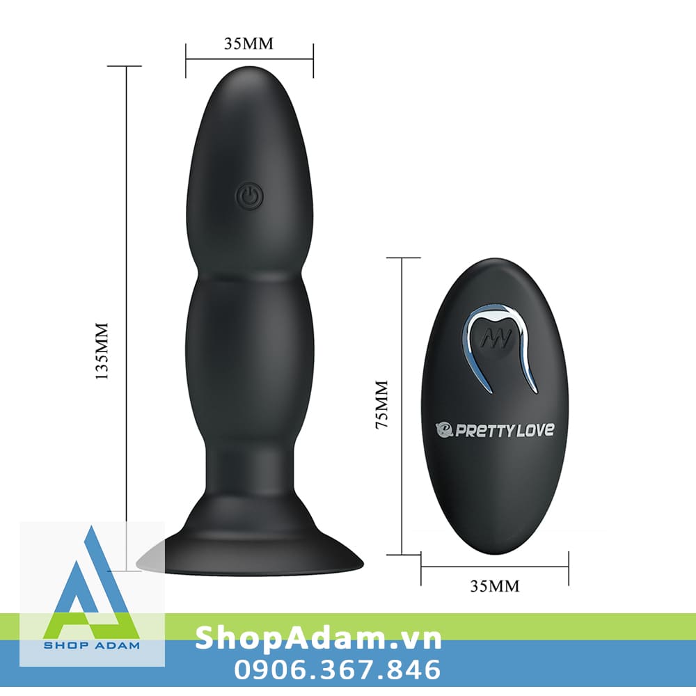 Máy massage hậu môn điều khiển từ xa có bi chạy Pretty Love Beaded Máy massage hậu môn điều khiển từ xa có bi chạy Pretty Love Beaded