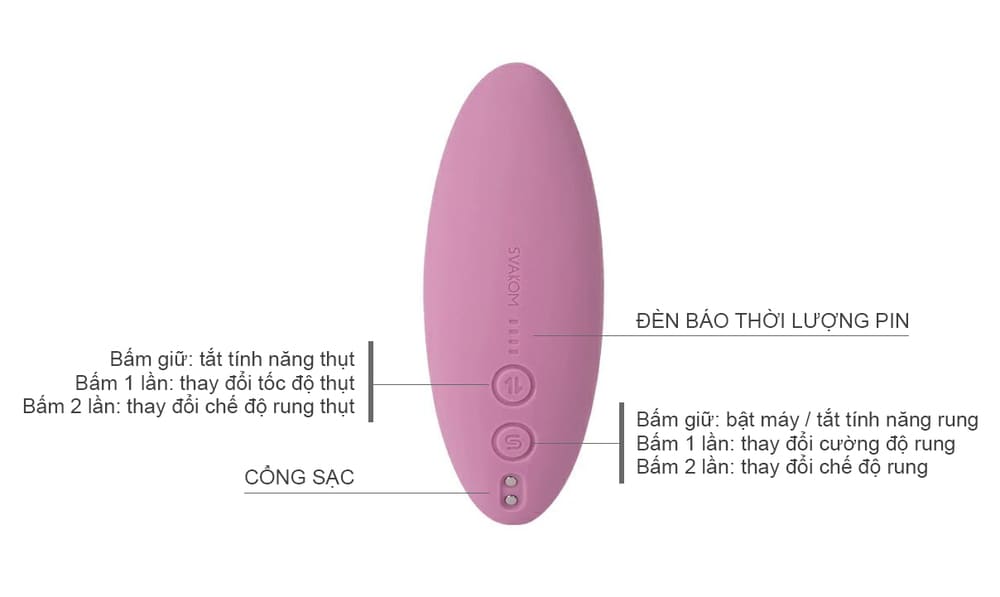 Máy rung âm đạo thụt tự động kết nối App Svakom Erica Plus Máy rung âm đạo thụt tự động kết nối App Svakom Erica Plus