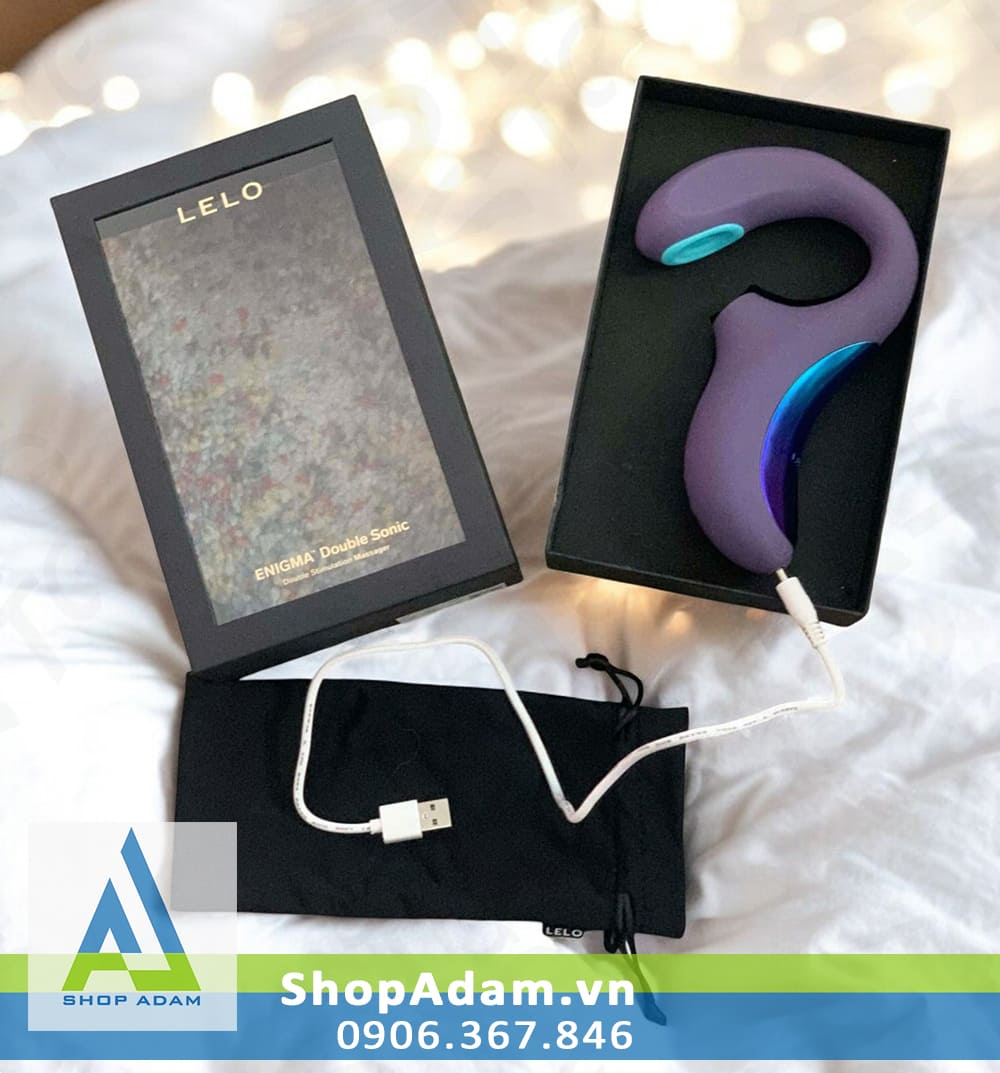 Máy rung hút âm đạo cao cấp kết nối App Lelo Enigma Double Sonic