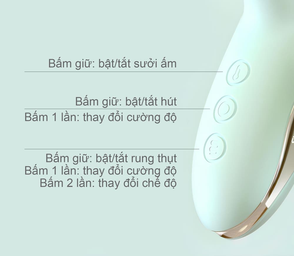 Máy rung thụt hút cho nữ có sưởi ấm kết nối App Svakom Veromca Pro