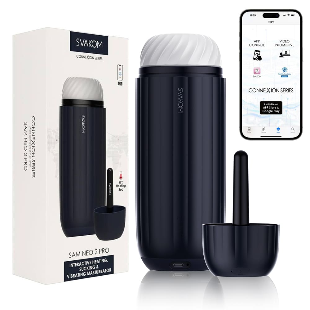 Máy thủ dâm nam rung mút có sưởi ấm Svakom Sam Neo 2 Pro