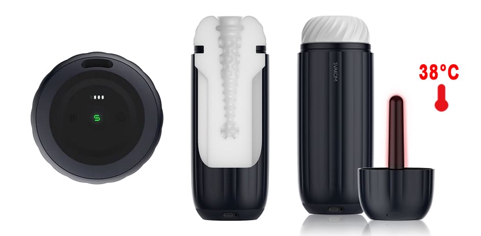 Máy thủ dâm nam rung mút có sưởi ấm Svakom Sam Neo 2 Pro