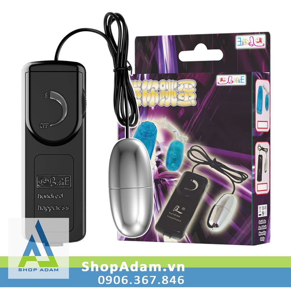 Trứng rung tình yêu Inox Baile Hundred Happiness Trứng rung tình yêu Inox Baile Hundred Happiness