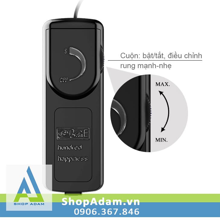 Trứng rung tình yêu Inox Baile Hundred Happiness Trứng rung tình yêu Inox Baile Hundred Happiness