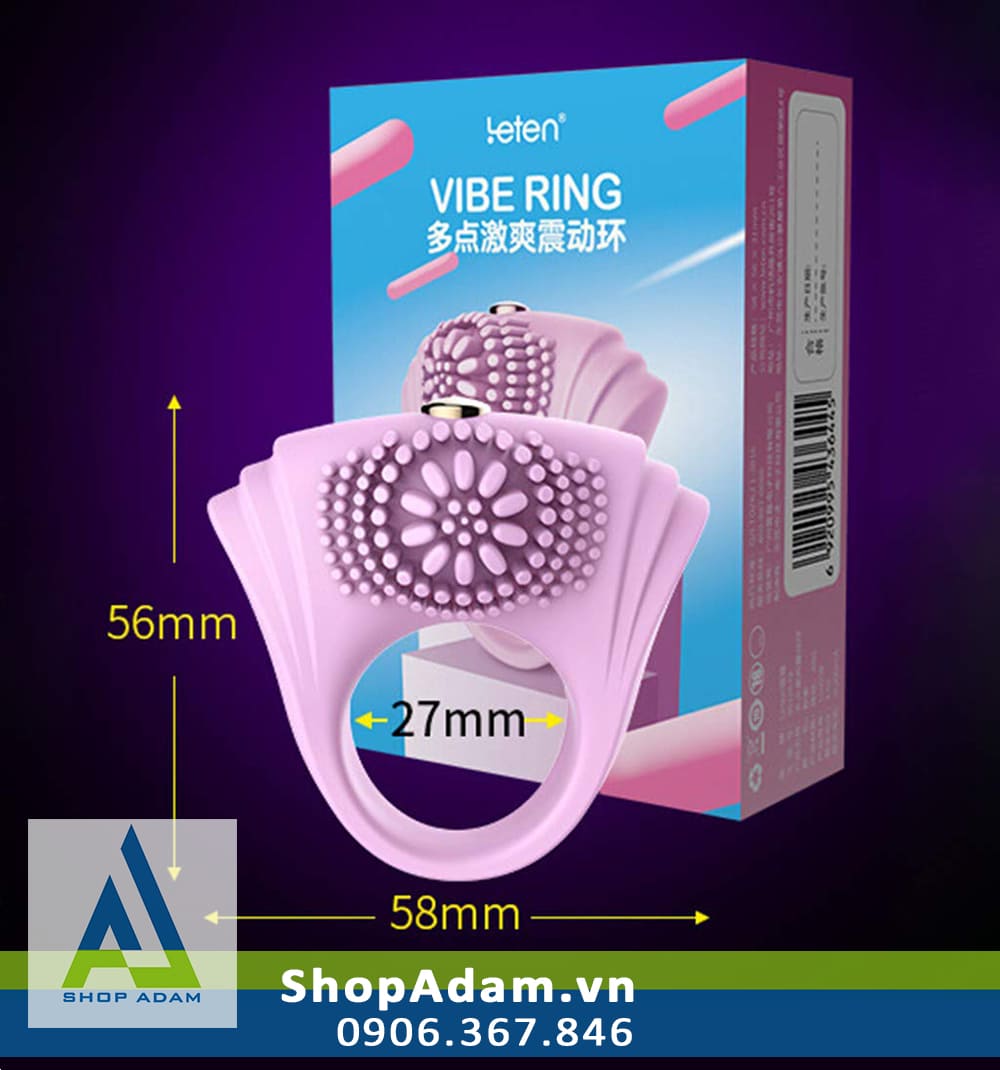Vòng đeo dương vật rung có gai Leten Vibe Ring