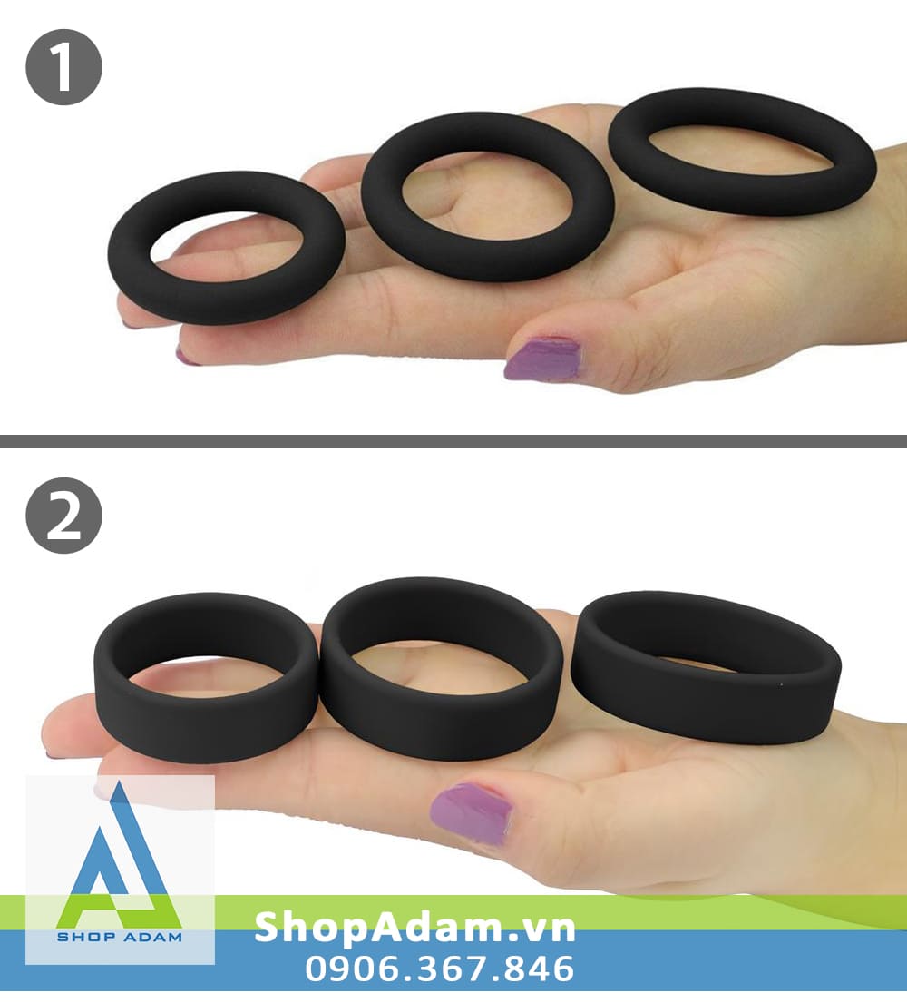Vòng hãm dương silicone mềm mại Lovetoy Power Plus - 3 chiếc