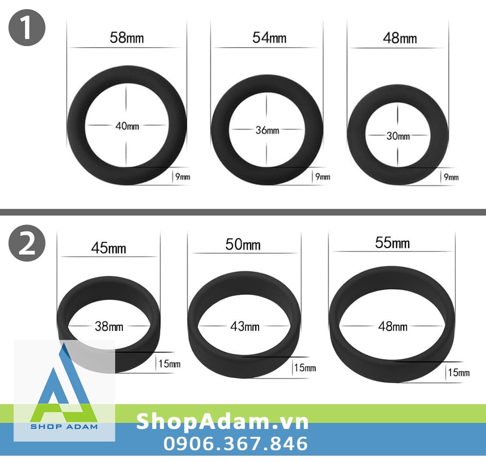 Vòng hãm dương silicone mềm mại Lovetoy Power Plus - 3 chiếc