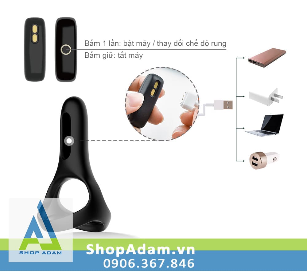 Vòng rung dương vật cao cấp kết nối điện thoại Magic Motion Rise