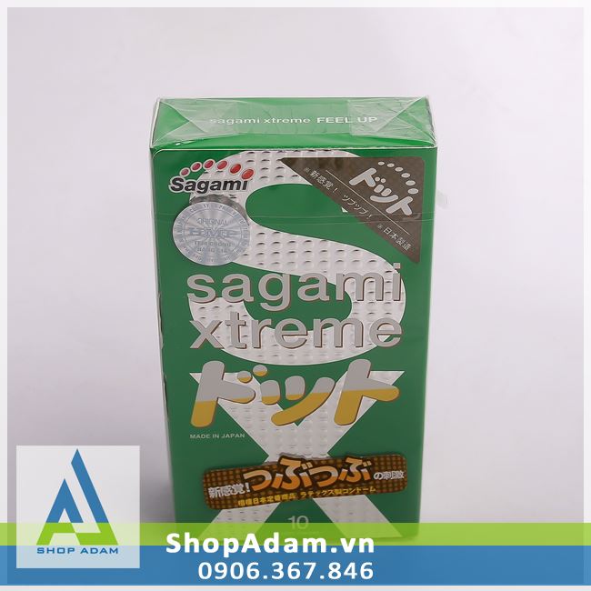 Bao cao su gai Sagami Xtreme Green